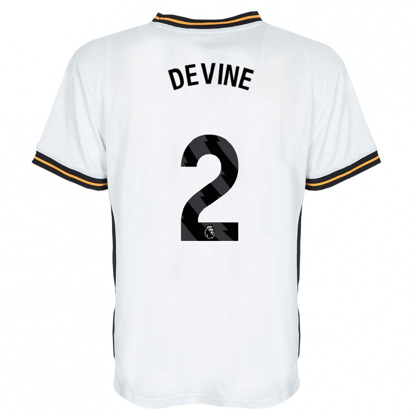 Danxen Kinderen Ed Devine #2 Wit Oranje Zwart Uitshirt Uittenue 2026/27 T-Shirt België
