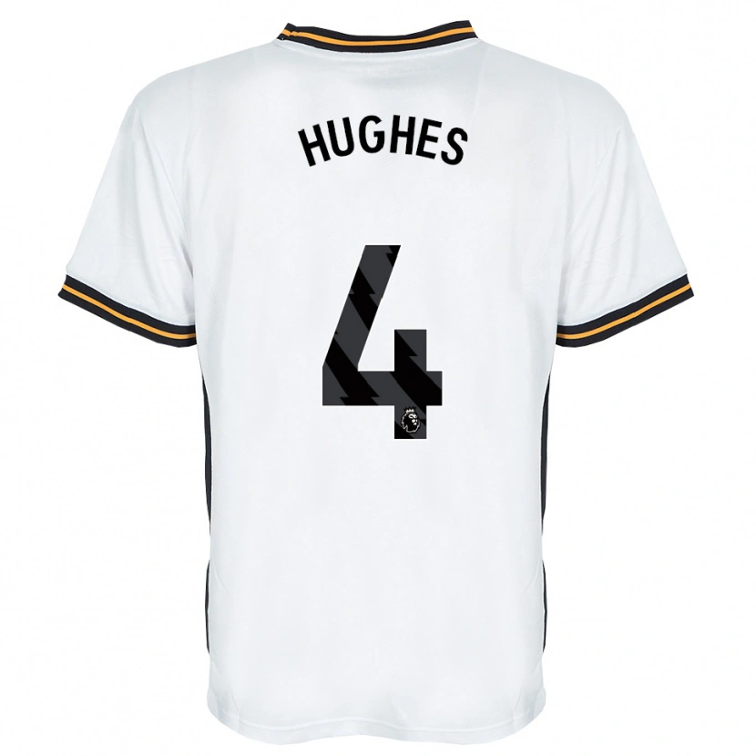 Danxen Kinderen Charlie Hughes #4 Wit Oranje Zwart Uitshirt Uittenue 2026/27 T-Shirt België