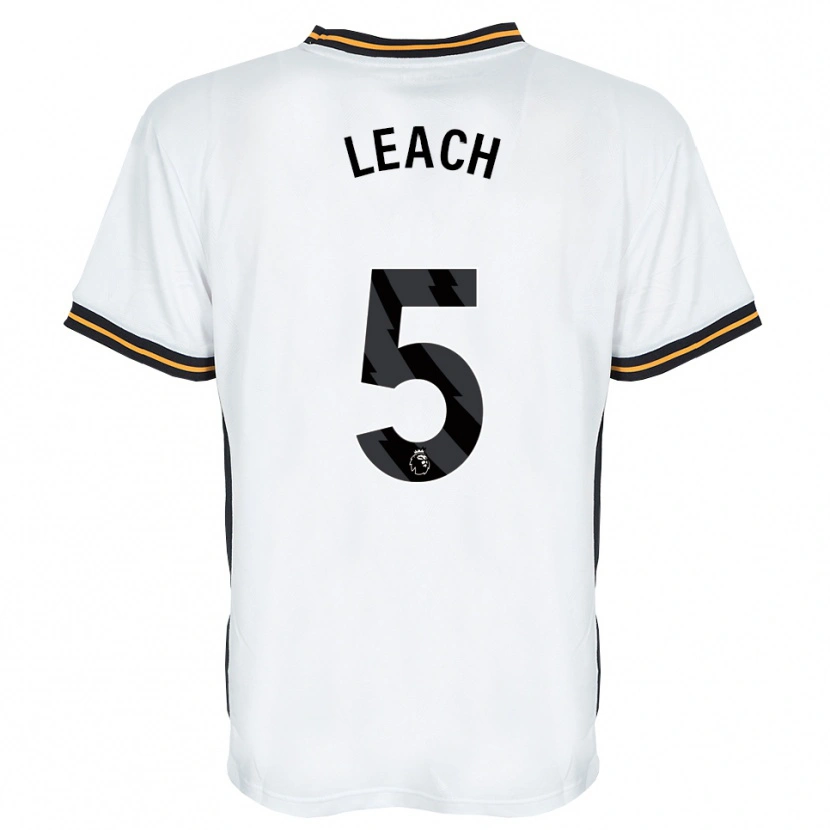 Danxen Kinderen Charlie Leach #5 Wit Oranje Zwart Uitshirt Uittenue 2026/27 T-Shirt België