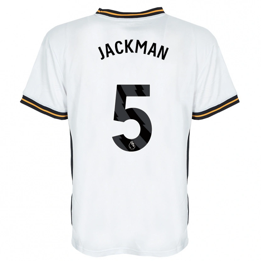 Danxen Kinderen Ellice Jackman #5 Wit Oranje Zwart Uitshirt Uittenue 2026/27 T-Shirt België