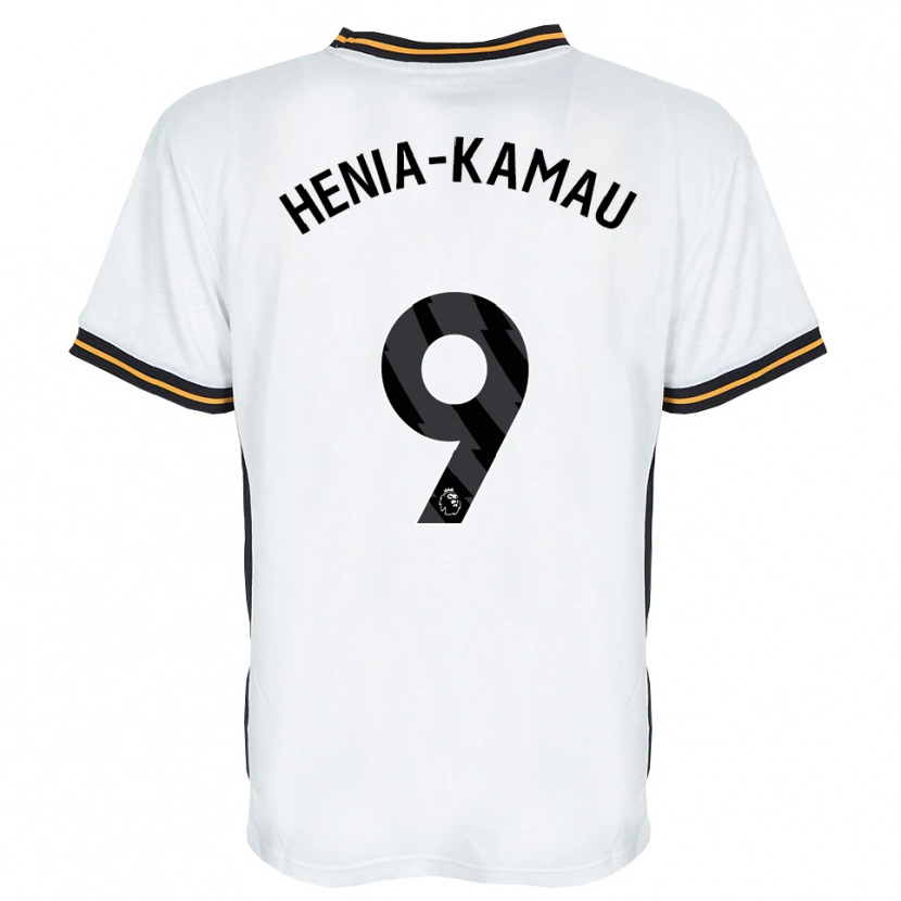 Danxen Kinderen Sammy Henia-Kamau #9 Wit Oranje Zwart Uitshirt Uittenue 2026/27 T-Shirt België