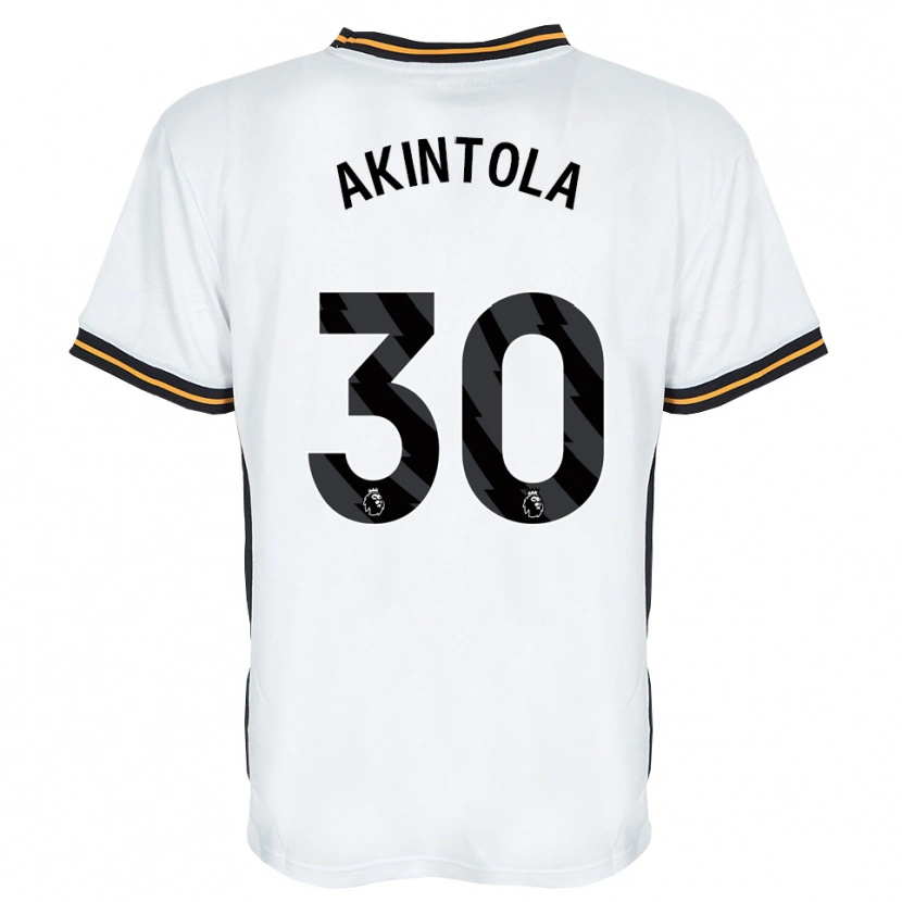 Danxen Kinderen David Akintola #30 Wit Oranje Zwart Uitshirt Uittenue 2026/27 T-Shirt België