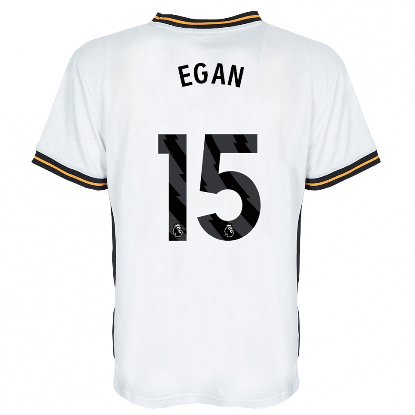 Danxen Kinderen John Egan #15 Wit Oranje Zwart Uitshirt Uittenue 2026/27 T-Shirt België