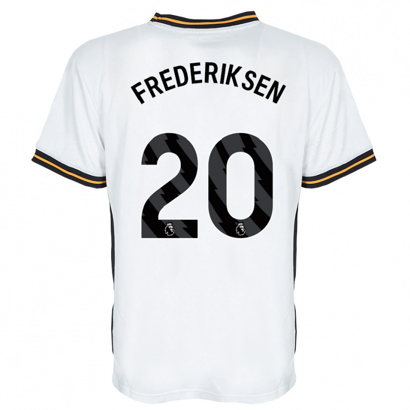 Danxen Kinderen Abbey Frederiksen #20 Wit Oranje Zwart Uitshirt Uittenue 2026/27 T-Shirt België
