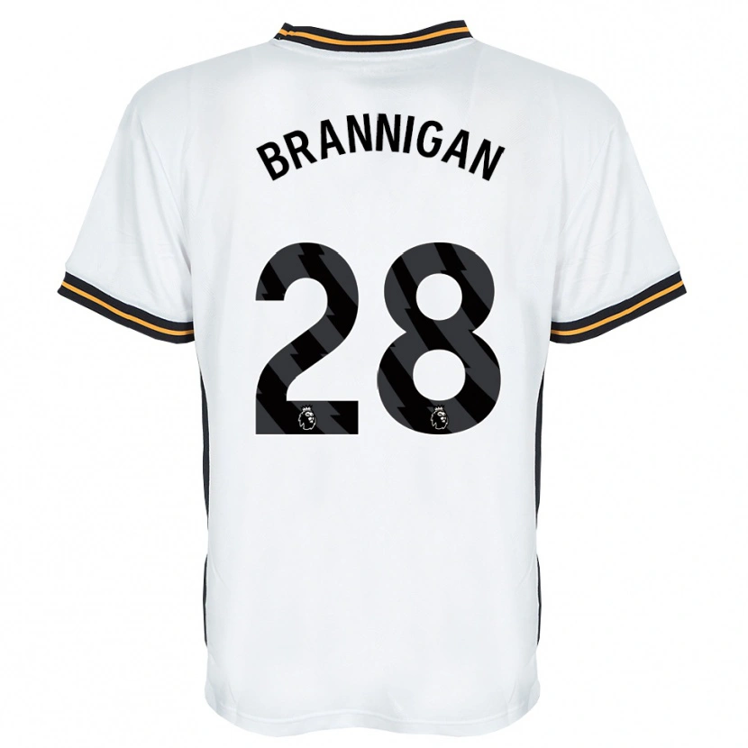 Danxen Kinderen Aoife Brannigan #28 Wit Oranje Zwart Uitshirt Uittenue 2026/27 T-Shirt België