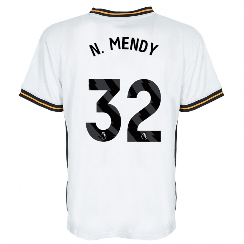 Danxen Kinderen Nobel Mendy #32 Wit Oranje Zwart Uitshirt Uittenue 2026/27 T-Shirt België