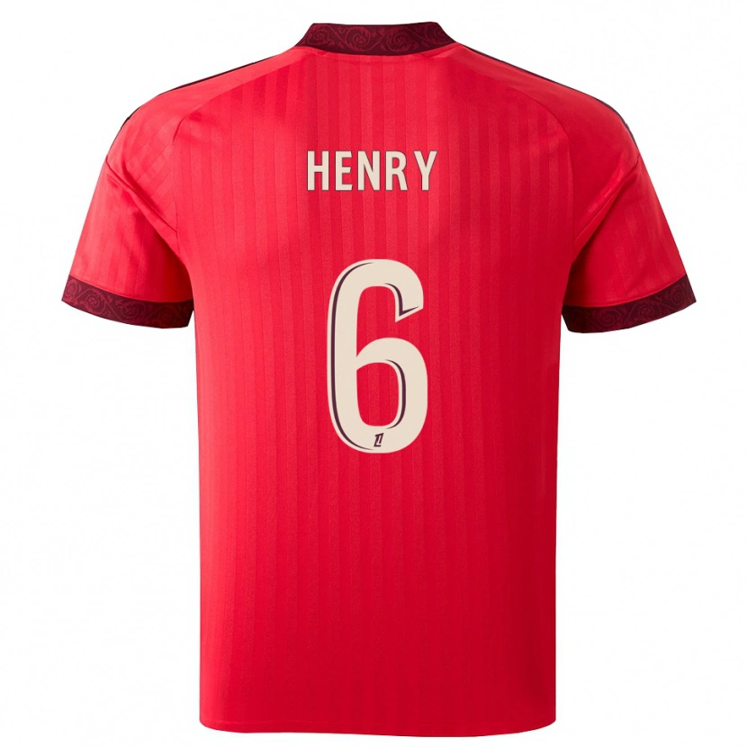 Danxen Kinderen Amandine Henry #6 Burgundy Rood Wit Uitshirt Uittenue 2026/27 T-Shirt België
