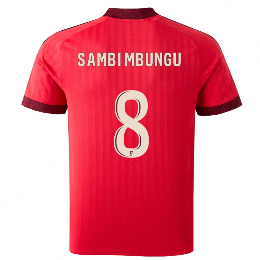 Danxen Kinderen Cluver Sambi Mbungu #8 Burgundy Rood Wit Uitshirt Uittenue 2026/27 T-Shirt België