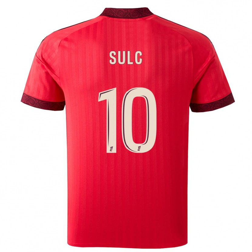 Danxen Kinderen Pavel Sulc #10 Burgundy Rood Wit Uitshirt Uittenue 2026/27 T-Shirt België