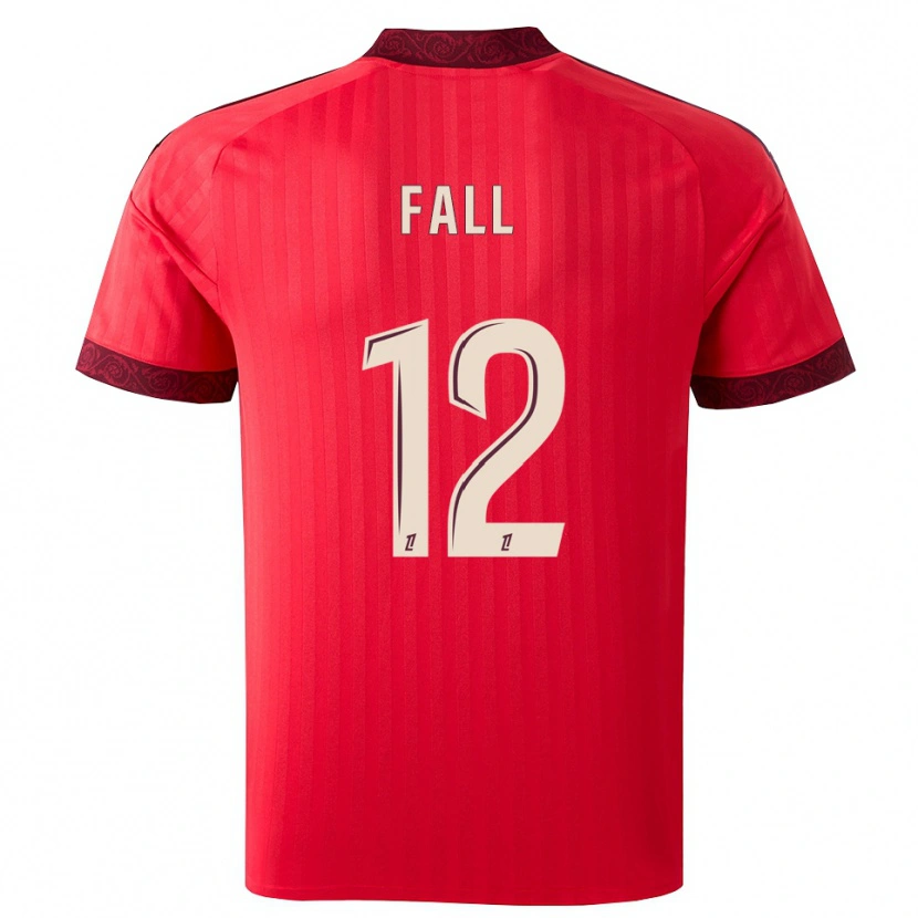 Danxen Kinderen Ibrahima Fall #12 Burgundy Rood Wit Uitshirt Uittenue 2026/27 T-Shirt België