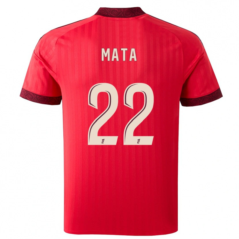 Danxen Kinderen Clinton Mata #22 Burgundy Rood Wit Uitshirt Uittenue 2026/27 T-Shirt België