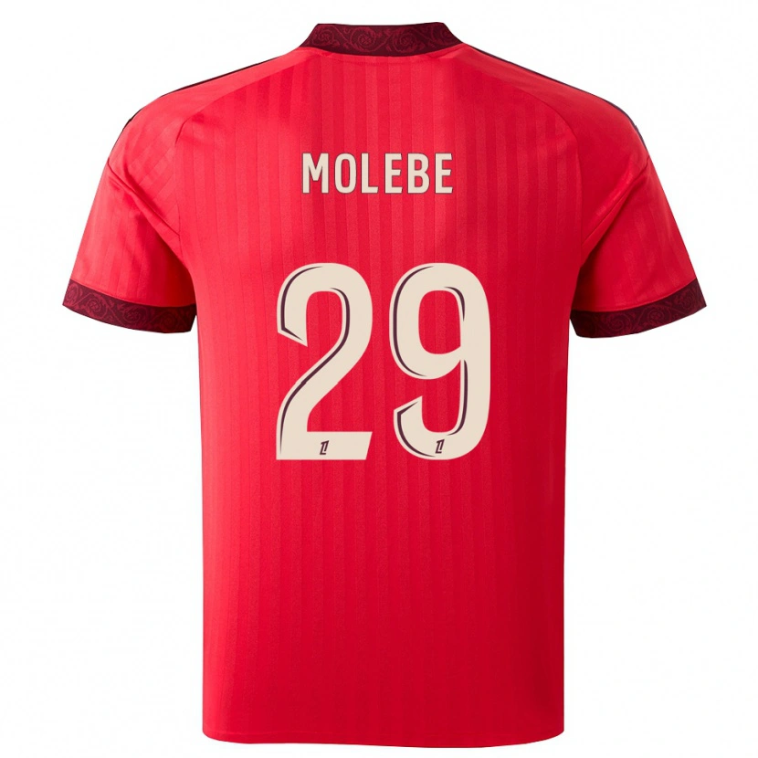 Danxen Kinderen Enzo Molebe #29 Burgundy Rood Wit Uitshirt Uittenue 2026/27 T-Shirt België