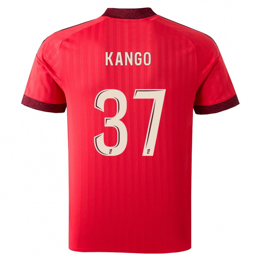 Danxen Kinderen Steeve Kango #37 Burgundy Rood Wit Uitshirt Uittenue 2026/27 T-Shirt België