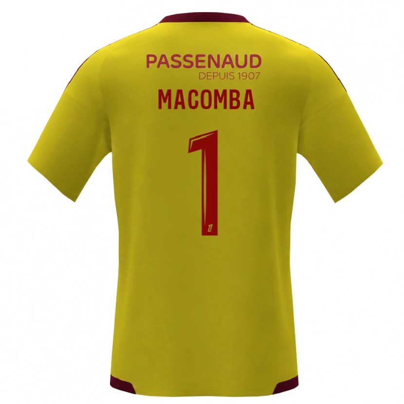 Danxen Kinderen Tyron Macomba #1 Geel Rood Groen Uitshirt Uittenue 2026/27 T-Shirt België
