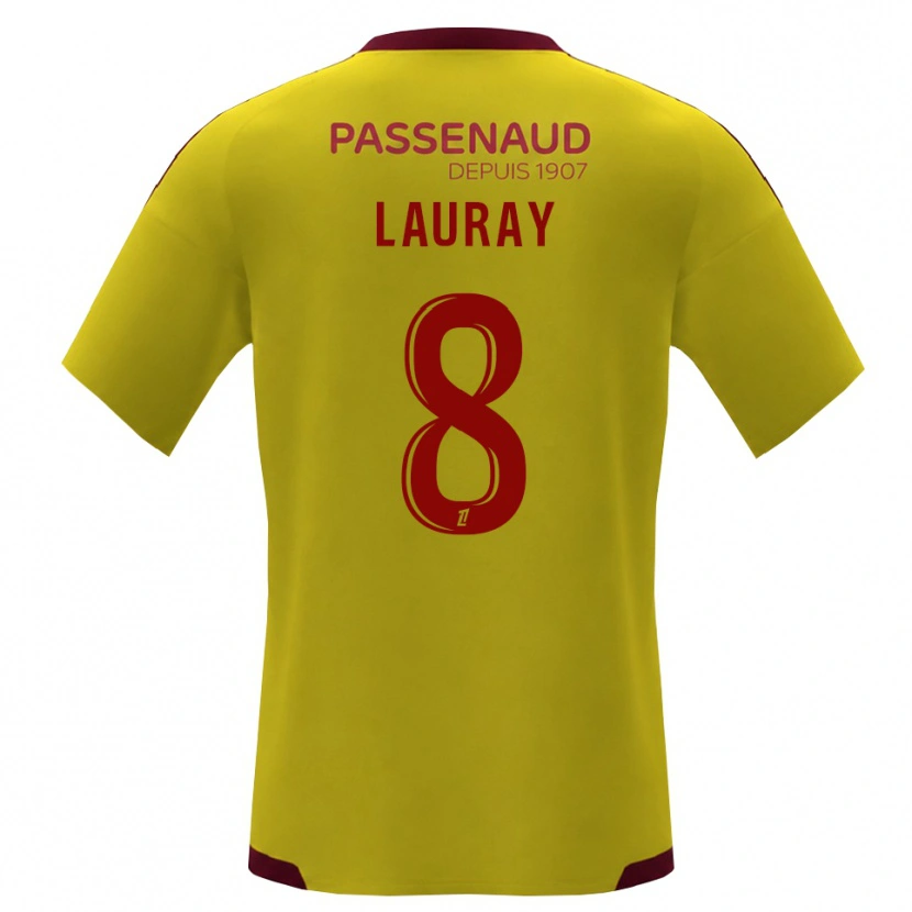 Danxen Kinderen Alexandre Lauray #8 Geel Rood Groen Uitshirt Uittenue 2026/27 T-Shirt België