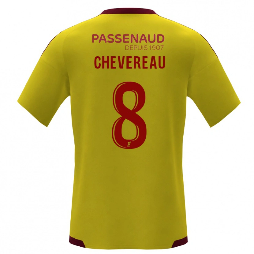 Danxen Kinderen Arthur Chevereau #8 Geel Rood Groen Uitshirt Uittenue 2026/27 T-Shirt België