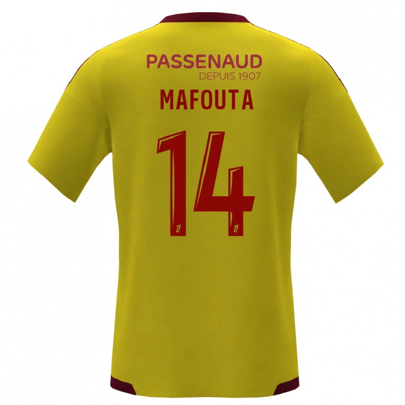 Danxen Kinderen Louis Mafouta #14 Geel Rood Groen Uitshirt Uittenue 2026/27 T-Shirt België