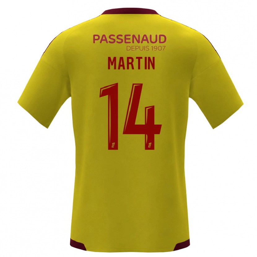 Danxen Kinderen Lucas Martin #14 Geel Rood Groen Uitshirt Uittenue 2026/27 T-Shirt België