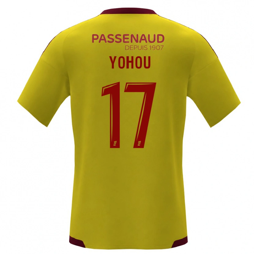 Danxen Kinderen Samuel Yohou #17 Geel Rood Groen Uitshirt Uittenue 2026/27 T-Shirt België
