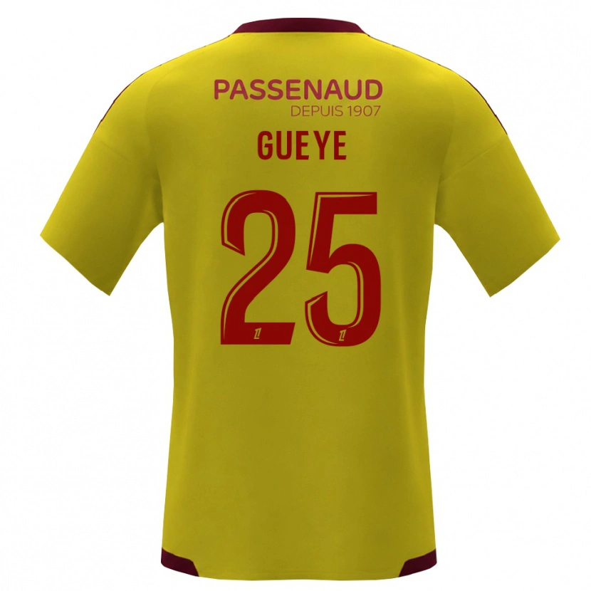Danxen Kinderen Dame Gueye #25 Geel Rood Groen Uitshirt Uittenue 2026/27 T-Shirt België