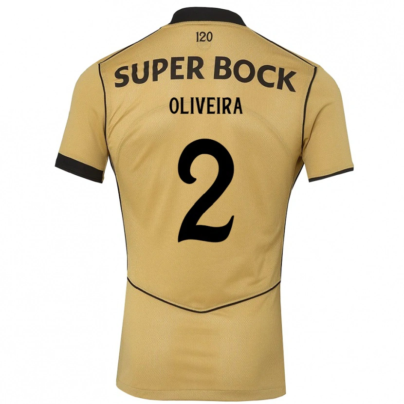 Danxen Kinderen Dinis Oliveira #2 Goudgeelzwart Uitshirt Uittenue 2026/27 T-Shirt België
