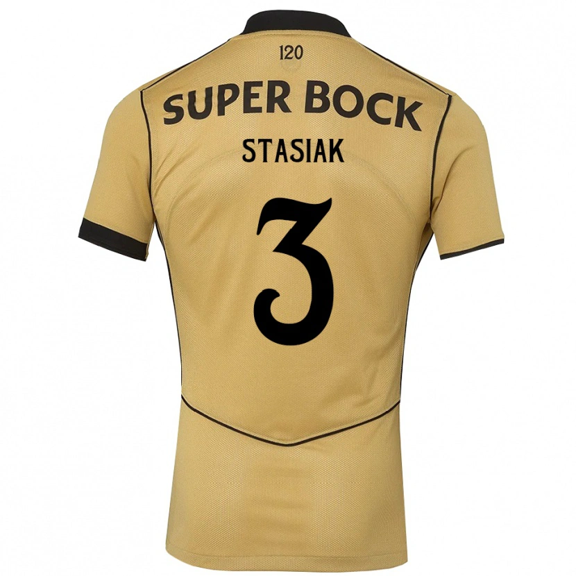 Danxen Kinderen Jakub Stasiak #3 Goudgeelzwart Uitshirt Uittenue 2026/27 T-Shirt België
