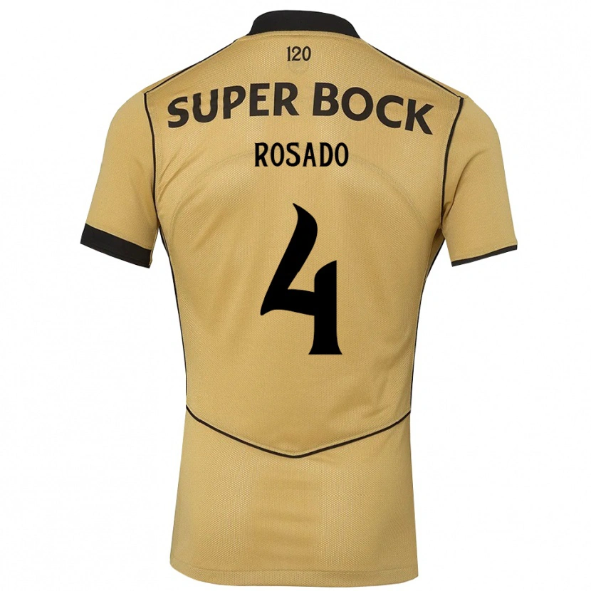 Danxen Kinderen Alexandre Rosado #4 Goudgeelzwart Uitshirt Uittenue 2026/27 T-Shirt België