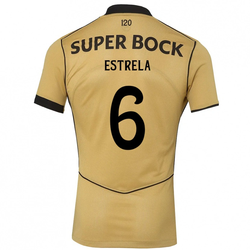Danxen Kinderen Bento Estrela #6 Goudgeelzwart Uitshirt Uittenue 2026/27 T-Shirt België