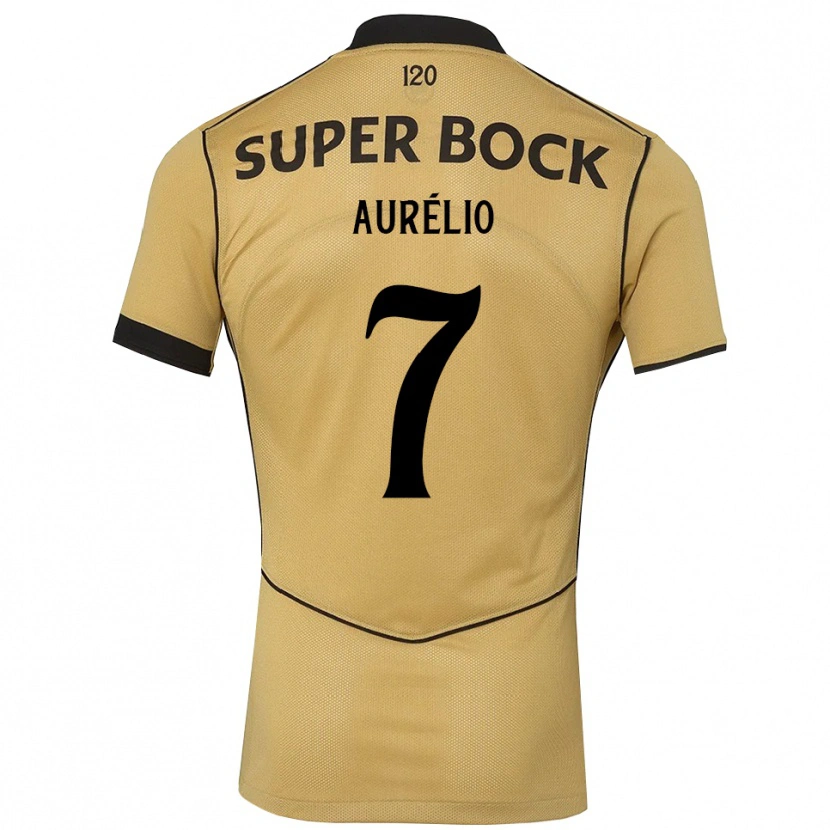 Danxen Kinderen Délcio Aurélio #7 Goudgeelzwart Uitshirt Uittenue 2026/27 T-Shirt België
