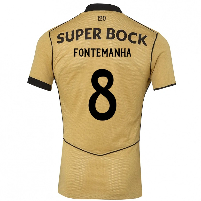 Danxen Kinderen Rita Fontemanha #8 Goudgeelzwart Uitshirt Uittenue 2026/27 T-Shirt België