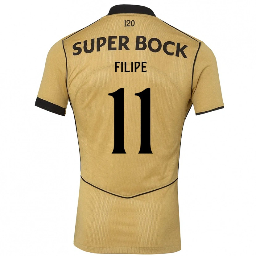 Danxen Kinderen Yanick Filipe #11 Goudgeelzwart Uitshirt Uittenue 2026/27 T-Shirt België