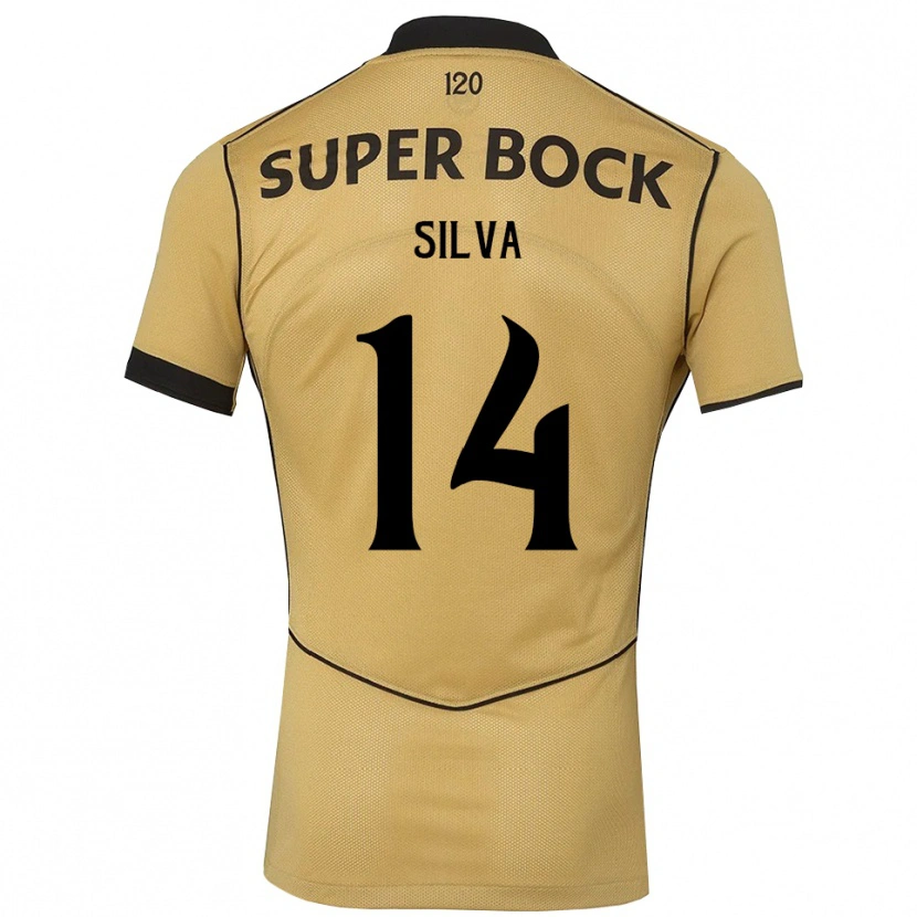 Danxen Kinderen Guilherme Silva #14 Goudgeelzwart Uitshirt Uittenue 2026/27 T-Shirt België