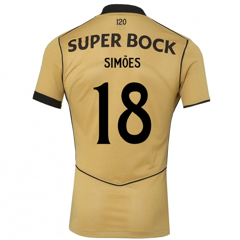 Danxen Kinderen Francisco Simões #18 Goudgeelzwart Uitshirt Uittenue 2026/27 T-Shirt België