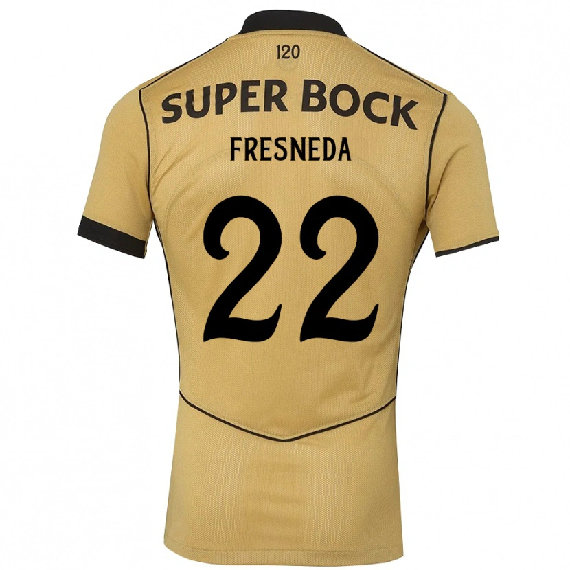 Danxen Kinderen Iván Fresneda #22 Goudgeelzwart Uitshirt Uittenue 2026/27 T-Shirt België