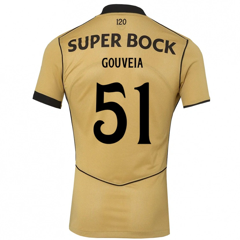 Danxen Kinderen Miguel Gouveia #51 Goudgeelzwart Uitshirt Uittenue 2026/27 T-Shirt België