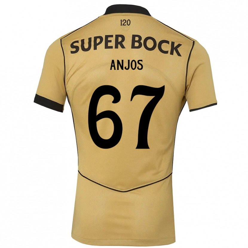 Danxen Kinderen Lucas Anjos #67 Goudgeelzwart Uitshirt Uittenue 2026/27 T-Shirt België