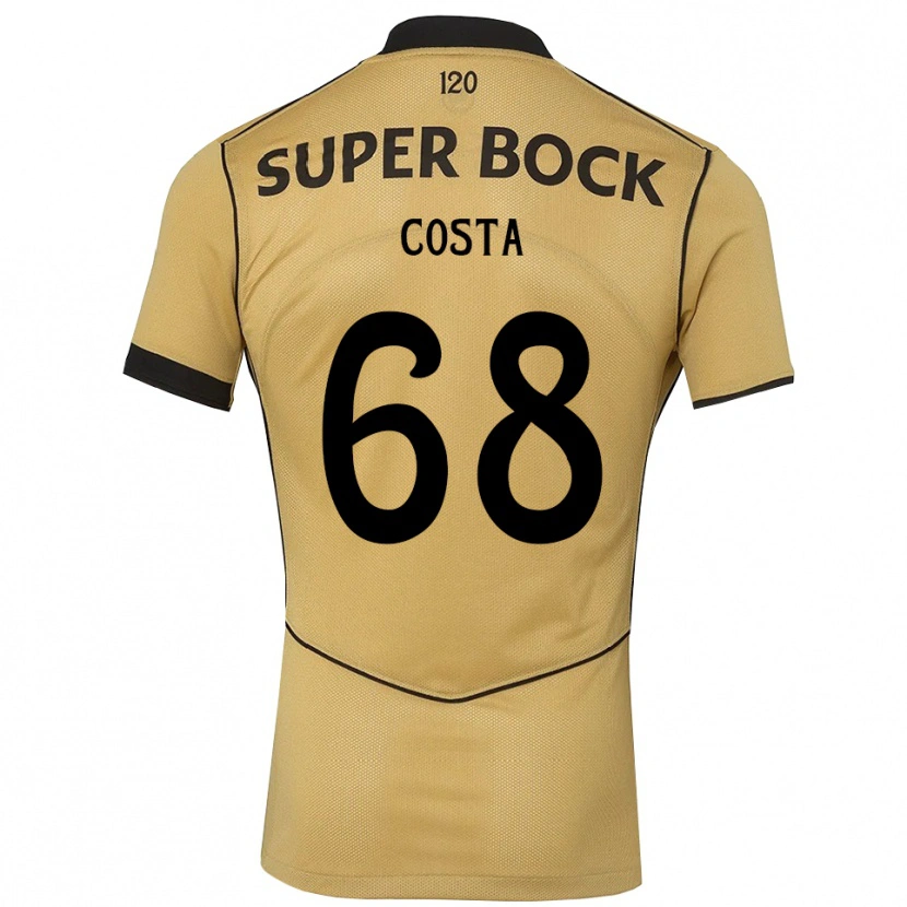 Danxen Kinderen Daniel Costa #68 Goudgeelzwart Uitshirt Uittenue 2026/27 T-Shirt België