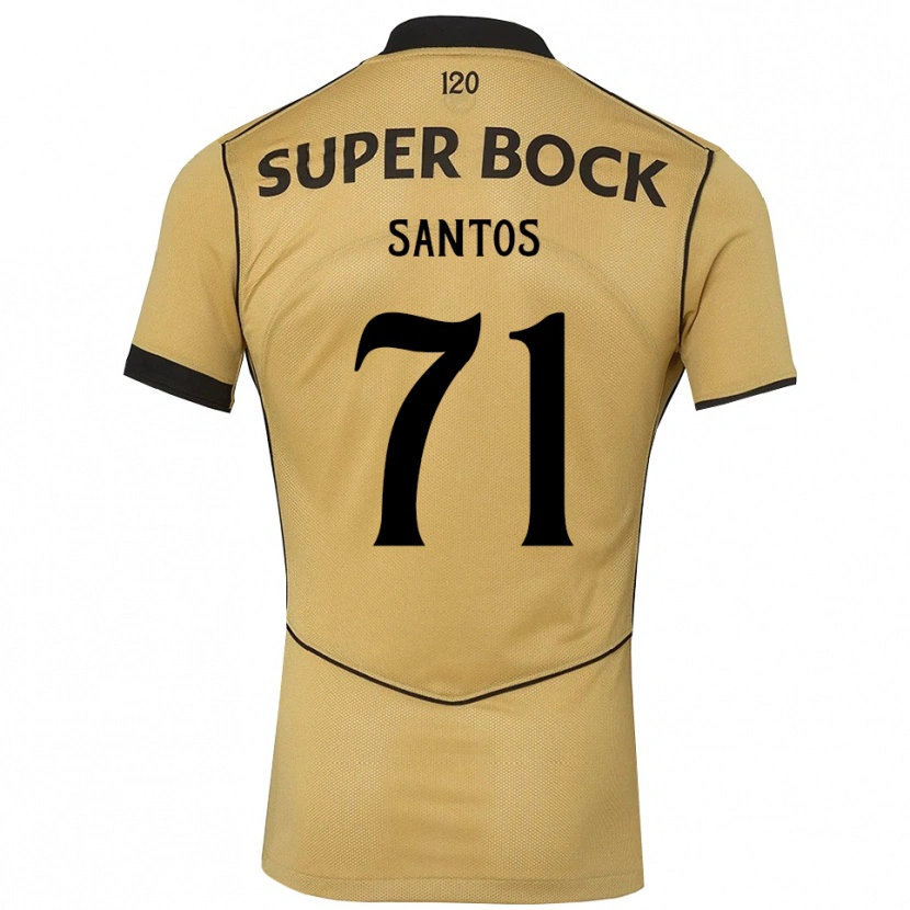 Danxen Kinderen Denilson Santos #71 Goudgeelzwart Uitshirt Uittenue 2026/27 T-Shirt België