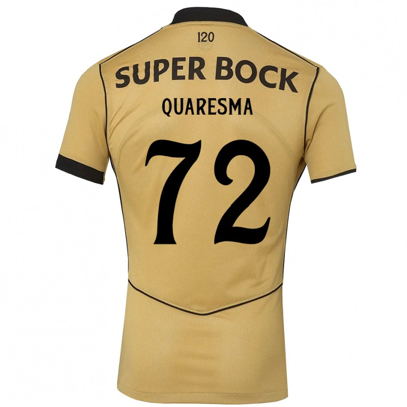 Danxen Kinderen Eduardo Quaresma #72 Goudgeelzwart Uitshirt Uittenue 2026/27 T-Shirt België