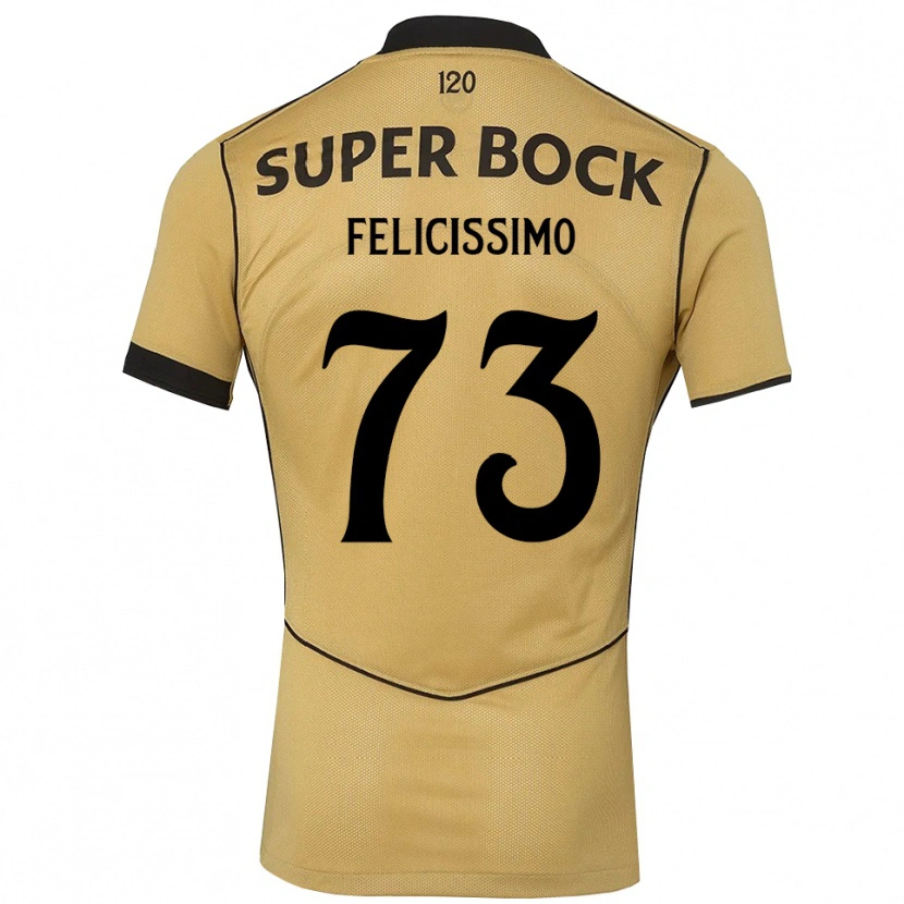 Danxen Kinderen Eduardo Felicíssimo #73 Goudgeelzwart Uitshirt Uittenue 2026/27 T-Shirt België