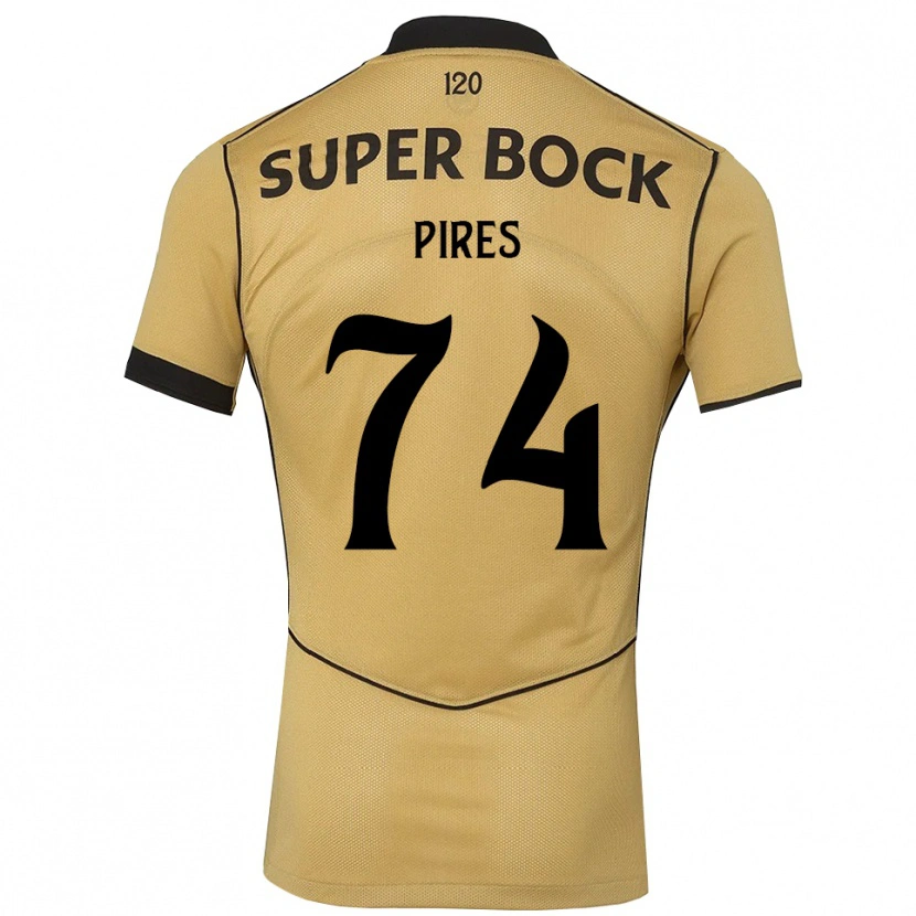 Danxen Kinderen Guilherme Pires #74 Goudgeelzwart Uitshirt Uittenue 2026/27 T-Shirt België