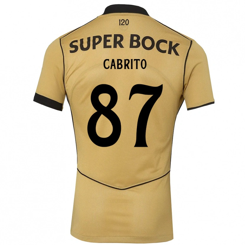 Danxen Kinderen Rodrigo Cabrito #87 Goudgeelzwart Uitshirt Uittenue 2026/27 T-Shirt België