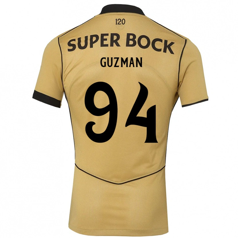 Danxen Kinderen Víctor Guzmán #94 Goudgeelzwart Uitshirt Uittenue 2026/27 T-Shirt België