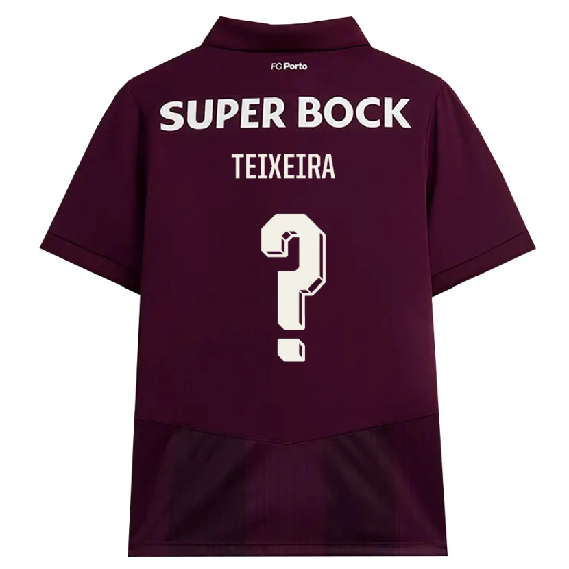 Danxen Kinderen Gonçalo Teixeira #0 Bordeauxrood Wit Uitshirt Uittenue 2026/27 T-Shirt België