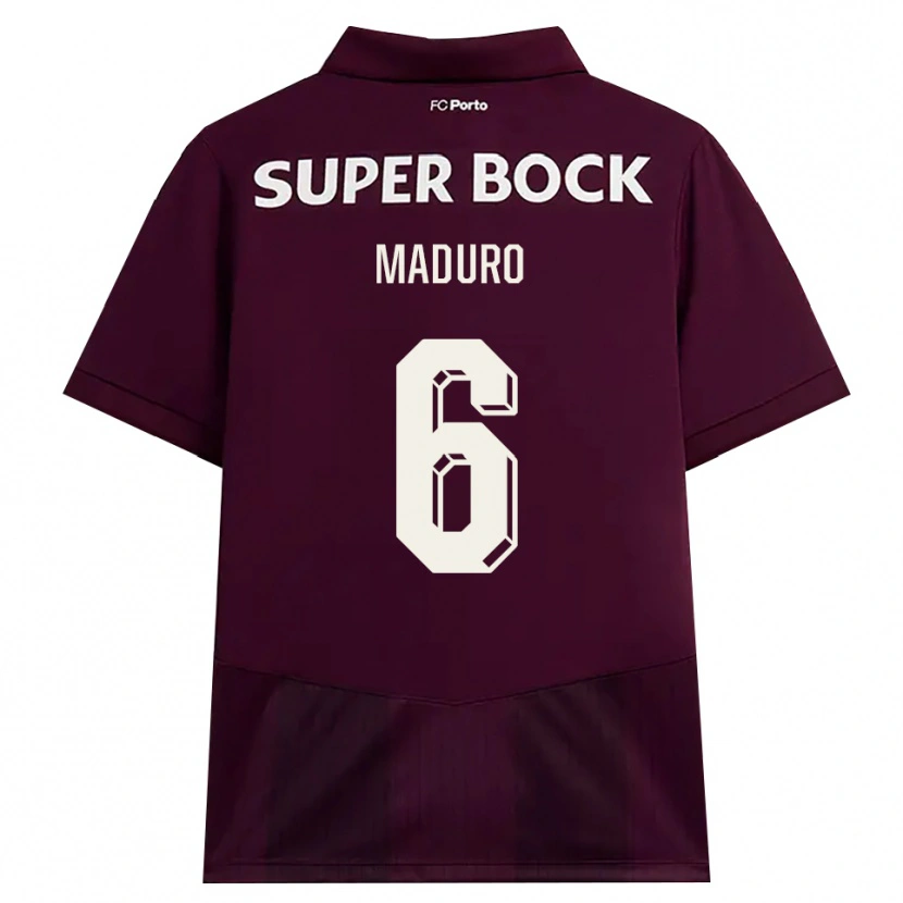 Danxen Kinderen Henrique Maduro #6 Bordeauxrood Wit Uitshirt Uittenue 2026/27 T-Shirt België