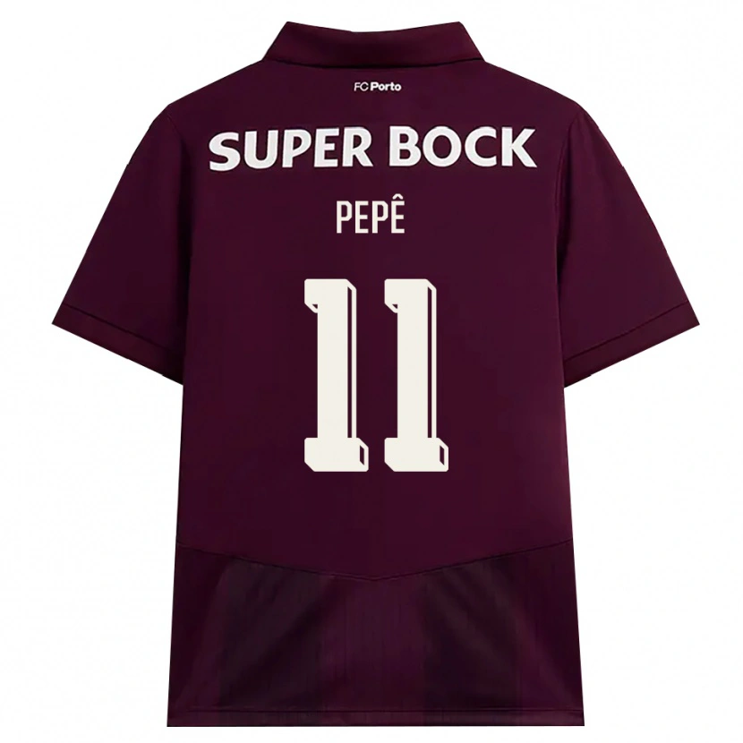 Danxen Kinderen Pepê #11 Bordeauxrood Wit Uitshirt Uittenue 2026/27 T-Shirt België