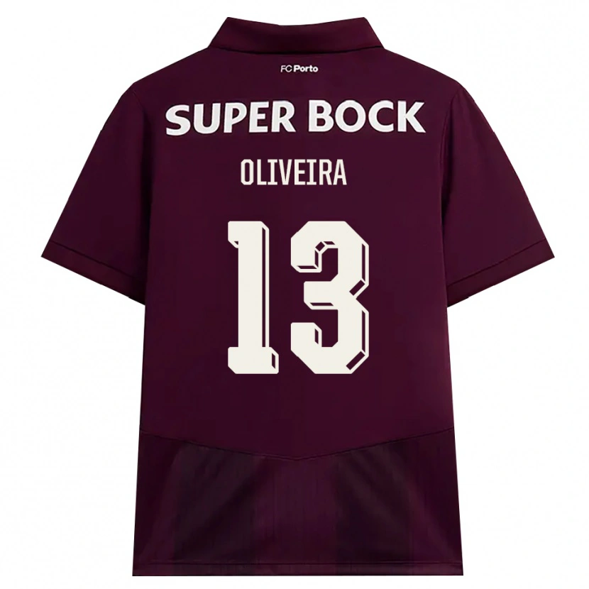 Danxen Kinderen Tomás Oliveira #13 Bordeauxrood Wit Uitshirt Uittenue 2026/27 T-Shirt België