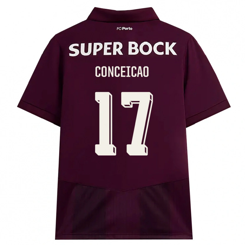 Danxen Kinderen Rodrigo Conceicao #17 Bordeauxrood Wit Uitshirt Uittenue 2026/27 T-Shirt België