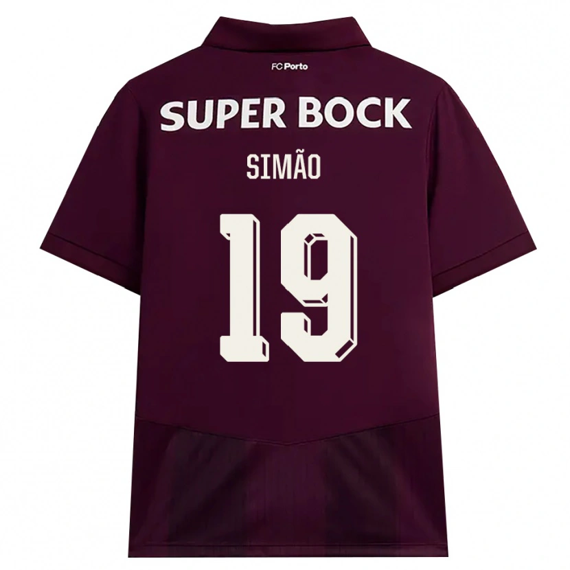 Danxen Kinderen Martim Simão #19 Bordeauxrood Wit Uitshirt Uittenue 2026/27 T-Shirt België