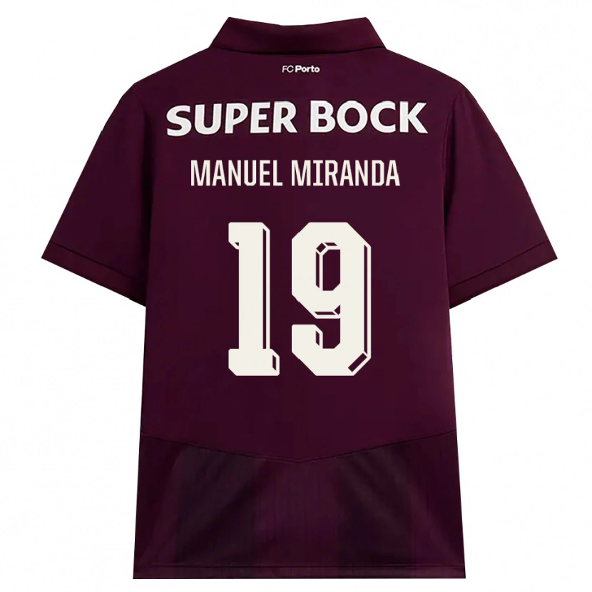 Danxen Kinderen Manuel Miranda #19 Bordeauxrood Wit Uitshirt Uittenue 2026/27 T-Shirt België